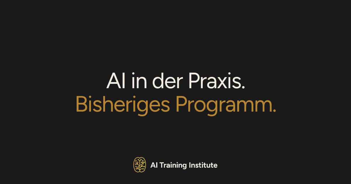 AI Training Institute | Ausbildung zum Certified AI Trainer